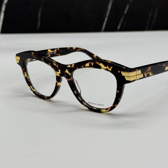 NEW BOTTEGA VENETA BV1105O 002 CAT EYE HAVANA WOMEN EYEGLASSES - Picture 6 of 8
